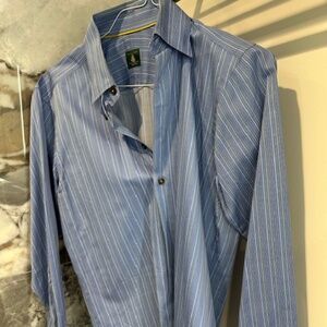 Robert Talbott Blue-multi color Dress shirt (Medium)